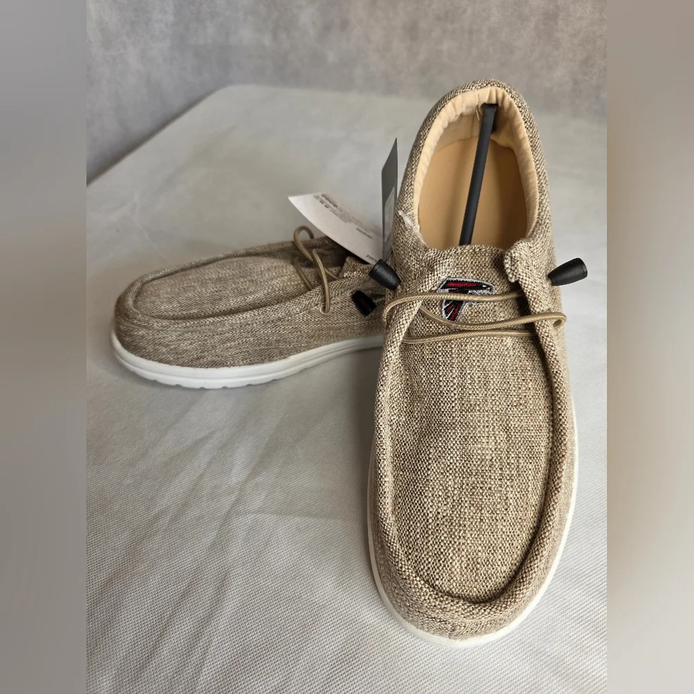 FOCO Men's NFL Team Logo Lightweight Loafers Atlanta Falcons Size M 9/10 NWT